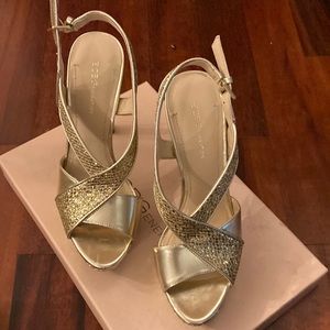 Brand New sexy BCBG gold heels